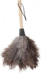 Household Duster with Wooden Handle Lightweight Portable Dust Sweeper for Blinds Furniture Electronics and Car Cleaning Non Slip Grip Handheld Tool for Living and Home Use