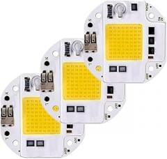 3pcs 100W 70W 50W High Power COB LED Chip for Spotlight Floodlight 220V 110V Integrated Light Beads Aluminum White Warm(Plant Light,110V_50 W)