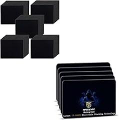 SaiTech IT 50 PK Mouse Pad with Stitched Edges Non-Slip Rubber Base Mouse Pad for Computers, Laptop Bundle with 5 Pack Blue Printed RFID Blocking Card