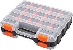 Small Tool Box 34 – Compartment Clear Organizer, Electronics Case Transparent Lid, Screws Nails Bolts Nuts Drill | Screws Nails Bolts Nuts Drill Bits Sockets Small Parts Beads Jewelry