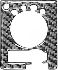 GZYF 1Pc Adjust Control Cover Dim Light Trim Button Trim Carbon Fiber Black Left Hand for Dodge Ram 1500 2500 3500 2013-2018