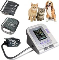 Desktop Veterinary Equipment, Electronic Digital Veterinary Blood Pressure Monitor Cuff, with LCD Display and 3 Sizes Cuff
