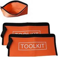 Oxford Canvas Pouch Bag 28x13cm Small Tools, Electronic Accessories, for Heavy-Duty with Secure Closure, Portable Storage Case 2 Pack