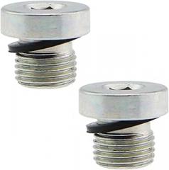 2PCS 1/8inch Carbon Steel Zinc Plated Male Hexagonal Plug Scuba Diving Regulator Plugs for Textile Chemical Electronic Foundry Machinery