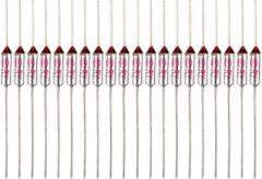 20 Pcs 184℃ Thermal Fuse 10A 250V Temperature Cutoff Protector for Appliances Electronics Power Tools Safety Components