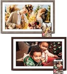 Frameo Digital Picture Frame 2 Pack, 1pc 15.6 inch Photo Frame Electronic 32GB Memory, 1920 * 1080 Touch Screen, 1pc 15.6 inch 1920 * 1080 Digital Photo Frame 32GB Memory, Auto-Rotate, Share Photo Vid