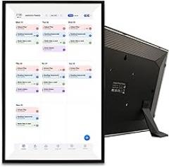 Digital Calendar, 15.6 Inch Wall Planner Electronic Calendar & Chore Chart, Smart Touchscreens Interactive Display for Family Schedules, Great for Organizing Your Routines, Wall & Desk Mountable