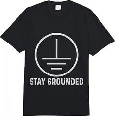 Electronic Tees Funny Electronics Ground Electrical Engineer Stay Grounded Comfort Colors Adult Heavyweight T-Shirt