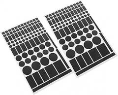 NUOBESTY 2Pcs Light Blocking Stickers for Electronics Blackout Labels to Diminish Glare Routers Clocks and Appliances Eye Friendly Dimming for LED Lights and More