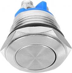 Metal Push Button Switch Self-Locking and Momentary Functions for Automotive Power Control Versatile Use in Industrial and Electronics Easy Installation