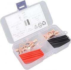 10PCS 8AWG 3/8in Bare Copper Wire Terminal High Temp Connectors Ideal for Solar Panels Marine Household Appliances Lighting Electronics Shipbuilding Automotive