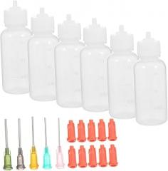 Cabilock 1Set Precision Tip Applicator Bottles with Needle Tips Squeeze Bottles for Controlled Dispensing for Crafting DIY Projects and Electronic Repairs