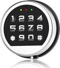 Gun Safe Replacement Lock Electronic Chrome keypad Safe Lock with Solenoid Lock Fits High Security Safe Box and Security Cabinet