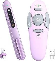 QUI Presenter Clicker USB A&C Bundle | Pen-Shaped Purple & Remote-Shaped Purple