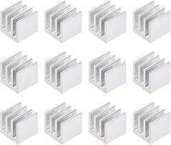 uxcell Electronics Cooler Heatsink for MOS GPU IC Chip Silver 10 x 10 x 10 mm 12pcs