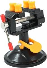 Compact Table Vise with Suction Cup for Model Assembly and Electronics
