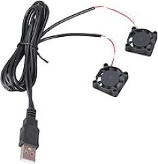 USB Powered 5V Cooling Fan 10200RPM Low Noise 29DBA for Printer PC Electronic Devices Cooling 2 Fan Type