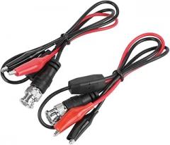 Oscilloscope Test Probe Cable, Q9 BNC Male Plug to Dual Clips 0.5M - and Insulated for School and Electronics Factory