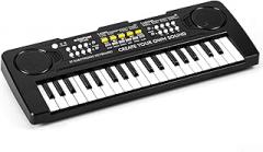 Raimy 37 Keys Keyboard Piano for Kids, Early Learning Educational Portable Electronic Musical Instrument Toys Gifts for 3 4 5 6 7 8 9 Year Old Boys and Girls (Black)