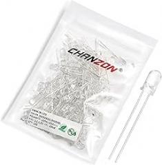 Chanzon 100 pcs 5mm Infrared Ray IR 940nm Emitter LED Diode Lights (Black Lens Round DC 1.2V-1.5V 20mA) Lighting Bulb Lamps Electronics Components Indicator Light Emitting Diodes