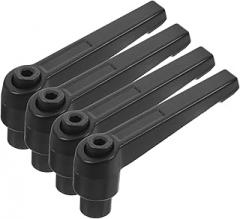 4pcs Adjustable Aluminum Alloy Clamping Handles Threaded Male Knobs Locking Rotating Screw Knobs for Machinery Furniture and Electronics