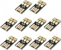 10PCS Mini Pocket Card USaB Power Led Keychain Night Light 0.2W Bulb Book for Laptop Pc Powerbank Lamp New 2025 High Reliable Electronic Component