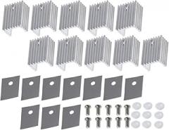 TEHAUX 10pcs Aluminum Triode Device Heat Sink Voltage Regulator Cooling Fin Metal Radiator for Electronic Components and Computer Internal Cooling