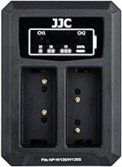 JJC NP-W126 NP-W126S Battery Charger USB Dual Slot for Fuji Fujifilm X-E5 X-M5 X-T50 XT50 X-T30 III II XT30 X-T20 X100VI X100V X100F X Half X-T3 X-T2 X-S10 X-E4 X-A7 X-T200 X-T100 X-H1 XPRO3 & More