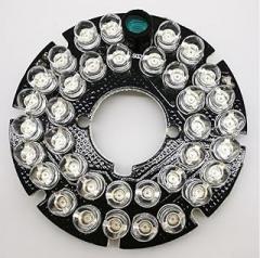 Infrared LED Board 850Nm Wavelength With 36 LEDs For CCTV Night-Vision, Auto Protection Circuit For Security Camera Replacement And Monitoring Applications
