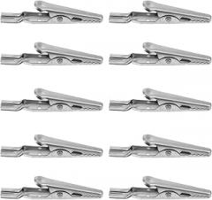 10pcs Stainless Steel Alligator Clips for Quick Testing Corrosion-resistant Metal Clamps for Electronics and Temporary Wiring