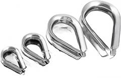 Wire Clamps 30PCS M1.5 M2 M3 M4 M5 M6 M8 M10 M12 M14 M16 Marine 304 Stainless Steel Wire Rope Thimble Cable Eye Eyelet End Loop for Organize Cord,Secure Against Tangles/Trips(M1.5)