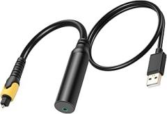 Digital Optical to 3.5mm Audio Converter – Toslink SPDIF to 3.5mm Aux Adapter for Samsung, Sony, LG TVs, Gaming Consoles, Sound Systems [No Built-in DAC]