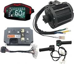 Mid Drive Motor QS138 4KW 90H Mid-Drive Motor with EM260S Controller DKD Display Multi-Function Accelerator(Belt Pully Version)