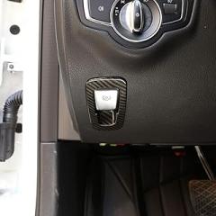 ABS Chrome Electronic Handbrake Button Switch Cover Trim for Mercedes benz GLC C Class W205 X253 E Class W213 2015-2018 Carbon Fiber