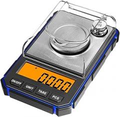 Digital Load Cell Weight Sensor, 50g 0.001g Digital Scale Portable Mini Electronic Scale Precision Professional Pocket Milligram Scale 50g Calibration Weights for DIY Electronic Kitchen Scale Kit(Blue