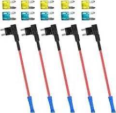 Space Saving Car Fuses Adapter Set Copper Double Amperage Plug Play Installation for Vehicle Electronics Fuses Taps for Cars