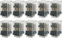 Electronic Parts 10PCS MY4NJ HH54P MY4N-J 14 Pin AC 12V 24V 36V 48V 110V 220V 380V Mini Relay Intermediate Electromagnetic Relay (Size : AC 110V)