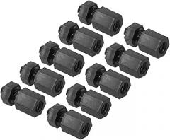 PATIKIL M3 Nylon Hex Standoff Screws Nuts, 1Set/200Pack PCB Male Female Threaded Kit for Motherboards, Computer Cases, Circuit Boards, Electronics (6mm+5mm, Black)