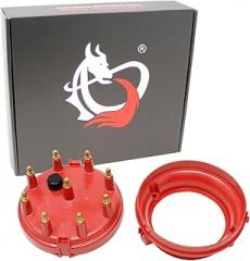 AIP Electronics Dragon FIRE Performance Ignition Distributor Cap & Cap Adapter Compatible with 1978-1996 Ford F-150 EFI 5.0L 5.8L 6.6L 6.9L 7.5L V8 Replaces FD168 FD166 FD307 OEM Fit CAP1045-R