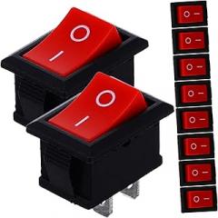 PRETYZOOM 10Pcs Rocker Push Button Switch for DIY Projects Boat Electronic Devices Design Compact Reliable Performance