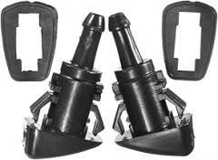 Milisten Car Windshield Washer Nozzles 1 Pair Front Windshield Wiper Nozzle Sprayers with Gaskets Replacement for Compatible 2007-2012 Vehicles Auto Accessories