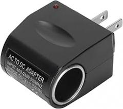 Car Power Adapter 12V 2A DC Converter, 100 240V AC to DC Cigarette Lighter Charger with LED Indicator, Universal Voltage Adapter for Car Electronics