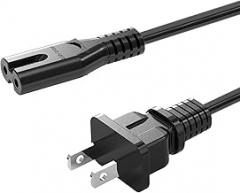 5Ft Figure 8 Power Cord, 2-Prong AC Cable Compatible with 59W Samsung Monitor 6.5x4.4mm Tip Power Cord Supply Home Office Electronics