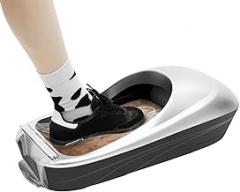 Shoe Cover Machine, Disposable Film Shoe Wrapping Machine, Automatic Shoe Cover Dispenser Portable Shoe Plastic Wrap Machine For Home, Office, Hotel and Lab Keep Floor Clean (Grey)