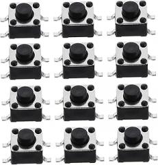 100pcs Momentary Rocker Switches Tactile Push Button for Switches Electronic Projects DIY Circuits