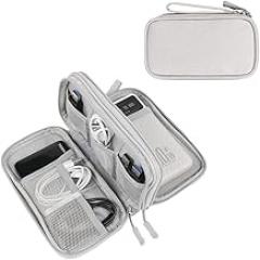 NIMOSA Portable Cable Organizer Travel Cable Organizer Pouch Electronic Accessories Carry Case Waterproof Power Protection USB Hard Disk Box Storage Bag for Cord, Charger, Phone, Earphone Grey