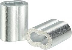 1.5mm Cable Chain & Rope Fittings Wire Rope Aluminum Sleeves Clip Crimping Wire Rope Sleeves Loop 100pcs