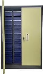 Part Storage Cabinet 48 Medium Drawer Hardware Organizer Cabinet with Lockable Door for Storing Sample, Metals and Electronic Element Blue