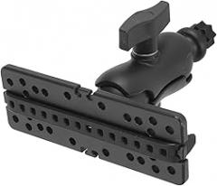 Fish Finder Mount Base, Universal 360 Degree Swivel Fishfinder Mounting Plate, Electronic Fish Finder Holder for Marine Boat Kayak Pontoon Canoe Helix Garmin Hex Base