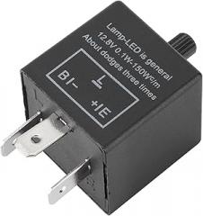 OUKENS Electronic Flasher Relay, LED Turn Light Flasher Relay, Adjustable LED Flasher Relay Fix Blinker Indicator CF14 JL-02 to CF 14K Fit for 12V Auto